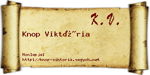 Knop Viktória névjegykártya